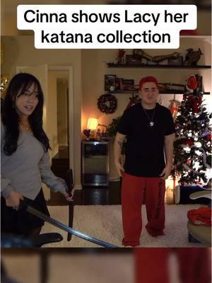 Cinna shows Lacy her katana collection @Cinna @Lacy #fyp #cinna #lacy #foryou #xyzbca #fypツ #trending #viral #streamer #twitch #faze #fazeclan #cinnaclips #lacyclips 