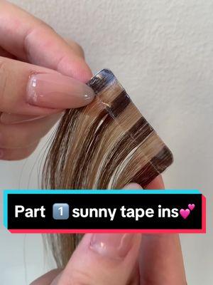 Part 1️⃣ sunnyhair tape ins introduction 💞💞💞#sunnyhair#sunnyhairextensions#realhumanhair#tapeins