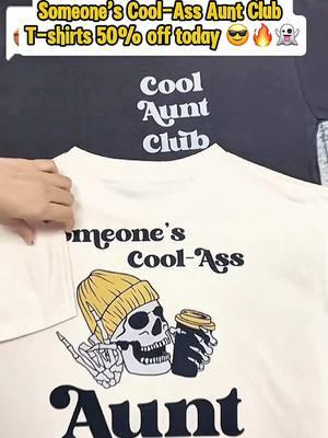 Someone’s Cool-Ass Aunt Club T-shirts 50% off today 😎🔥👻 #shirt #viralshirt #retroshirt #sweaterweather #fyp #sweatshirt #oversize #funnyshirt #aunt #auntshirt #trending #sweaterweather 