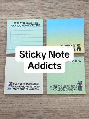 I never saw myself as a sticky notes addict, yet here we are. 😂  #stickynotes #postitnotes #postits #stationery #stationeryaddict #officefun #workhumor #workbestie 