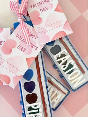 What do you think of watercolor paint classroom valentines? #cricutvalentines #cricutforbeginners 