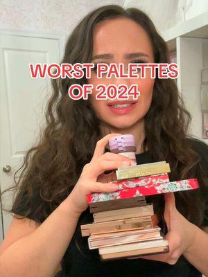 WORST EYESHADOW PALETTES of 2024!! #eyeshadowpalettes #worstpalettes #worsteyeshadowpalettes #makeupreviews #honestmakeupreviews #neutraleyeshadowpalettes #badmakeup #makeupmisses 