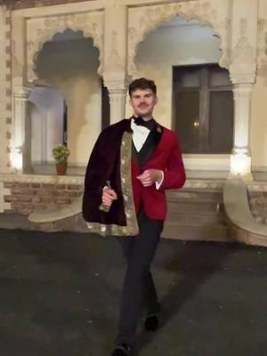 Don’t do a “fit check” unless it involves a capelet with hand-embroidered gold bullion and a silk velvet tuxedo #fitcheck #indianwedding #mehendi #tuxedo #blacktie #goldembroidery #lgbtqia #lgbtqtiktok #fashion #style #realstyle #dresstoimpress #renaissanceman #formalwear #weddingtiktok #servinglooks 