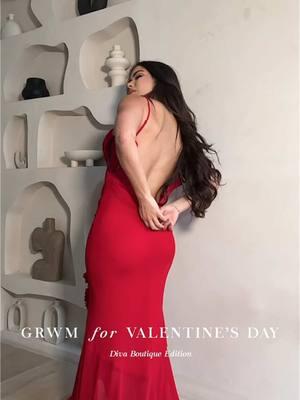 GRWM for V-DAY ♥️✨ www.DivaBoutiqueOnline.com  #miamiboutique #styling #divasweardiva #maxi #reddress #vday #vdaydress #miamifashion #romantic 