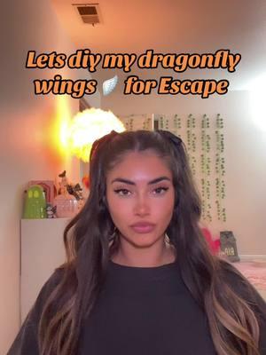 Make my dragonfly wings with me for @Escape Halloween but these wings would be perfect for @Beyond Wonderland as well! #raveoutfit #raveoutfitinspo #raveoutfitideas #diyraveoutfit #diywings #ravediy #DIY #beyondwonderland #beyondoutfitinspo 