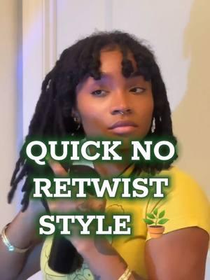 Quick no retwist style 🪴 #locs #girlswithlocs #locbangs #locgrwm #locgang #noretwistlocstyle