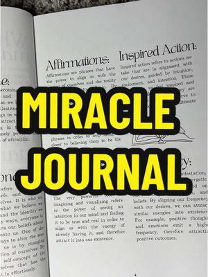 Manifest your dreams and practice daily gratitude with The Miracle Journal, your ultimate guide to mindfulness and positive intentions. Elevate your journaling routine and start creating miracles one page at a time. #ttslevelup #creatorboostcamp #giftguide #tiktokshopholidayhaul #treasurefinds #toptierjanuary #ttsdelight #ttsbeautybesties #tastemakerslaunch #ttstakeover #trendyhairstyle #livehealthywithtts #elevateyourhome #newyearnewaura #mademyyear #mysupermoments #tiktokshopcreatorpicks #tiktokshopyearendsale #finishstrong #ttsdelightnow #tiktokshopjumpstartsale #fashionlookbook #tiktokshoploveatfirstfind #journalingessentials #mindfulmoments #manifestationgoals #gratitudejournal #wellnessjourney #positivemindset 