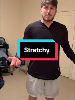 Stretchy shirt for 18!!! #tiktokmarketplace #tiktokmademebuyit #TikTokShop #shirt #blackshirt #stretch 