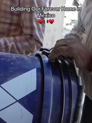 A look at how Fidel and the workers make the buckets that they use to carry the cement mix for our homebuild here in Mexico! #homebuild #livinginmexico #ourlifeafterdeportation 