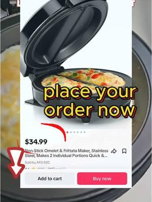 Perfect omelets in seconds! 🍳 This non-stick omelet maker is quick, easy, and mess-free. One-touch operation for busy mornings!#OmeletMaker #NonStickCookware #QuickBreakfast #EasyCooking #MorningEssentials#OmeletMaker #NonStickCookware #EasyBreakfast #BreakfastIdeas #QuickMeals #TikTokKitchen #CookingMadeEasy #MorningEssentials #FrittataPerfection #BreakfastHack #SimpleCooking #TikTokCooking