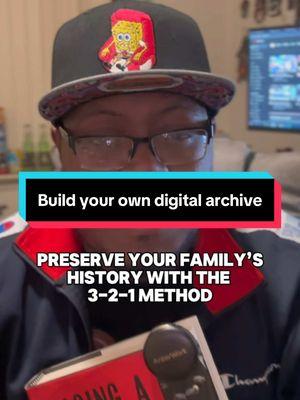 How to build your own digital archive using the 3-2-1 method. 3 Copies: Always have your original file, a backup on an external hard drive, and a copy in the cloud. 2 Storage Types: Don’t rely on just one form of storage! combine options like hard drives, USBs, or cloud services to reduce risk. 1 Offsite Copy: Store one copy offsite for emergencies. Use cloud storage or leave an external drive with a trusted friend or family member. A lot of historians do this. Tips to start your digital archive: Organize your files into folders with clear labels like “Grandma’s Photos 1960” or “Family Reunion 2005.” Use scanners or apps like Adobe Scan to digitize old photos and documents. Check your backups regularly—files are no good if they’re corrupted! Preserve your legacy today, because the stories you save might just be the ones your future generations need.  ⭐️Recommended Tools⭐️ • Cloud Storage: Google Drive, Dropbox, iCloud, Backblaze. • Backup Software: Acronis True Image, Time Machine (Mac), or Windows Backup. • File Management: Excel, Airtable, or a dedicated cataloging app. • Metadata Tools: ExifTool (for photos), Tropy (for research materials). • Digitizing Tools: Flatbed scanner, high-resolution cameras, or apps like Adobe Scan. Bonus Tips for Archiving • Protect Your Files with Encryption: For sensitive materials, encrypt files before storing them in the cloud or on external drives. • Use Archival-Grade Materials: For physical backups, consider archival-grade discs or drives with longer lifespans. • Include Instructions for Access: Document where each backup is stored and how to access it in case someone else needs to retrieve the archive. #formerlovepoet #bristerenglishproject #tangiblehistory #GenealogyTips #BlackFamilyHistory #blackgenealogy  #AncestryResearch #FamilyTree #AfricanAmericanGenealogy #genealogy #bristerep #tangiblehistory #nonbprofit #DigitalArchive #FamilyHistory #PreserveYourLegacy