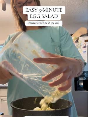 5-minute egg salad, a quick & easy option for meal prep. #vsgeats #vsg #bariatricmealprep #mealprepideas #healthyrecipes #lunchideas #mealprep #wls #wlsmeals #bariatricsurgery #vsgtips #gastricsleeve #vsglife #wieiad 