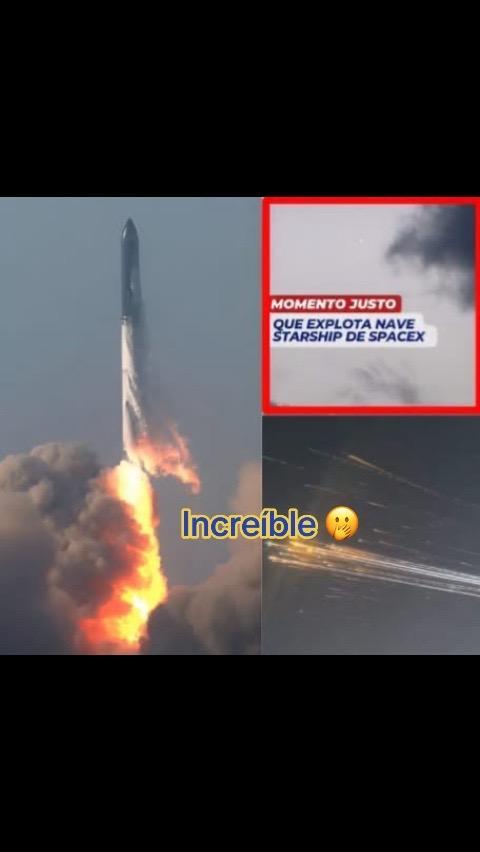 #Momento justo en que la #nave #Starship explota al norte de República Dominicana, cerca de Monte Cristi. 