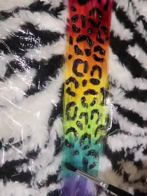 making a rainbow leopard print scene hair extension 🌈🖤 #scenetok #myspace #2000s #wigstyling #wigtok #wiginfluencer #wigmaker #rawrxd #scenehair #leopardprinthair #leopardprint #cheetahprint #scenequeen #hairextensions #hairtutorial 