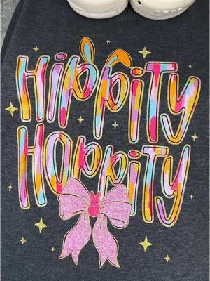 Spreading Easter cheer with this Hippity Hoppity shirt 🐰🐇💕 #easter #easterbunny #bunny #hippityhoppity #happyeaster #happyeastereveryone #eastershirt #fyp 