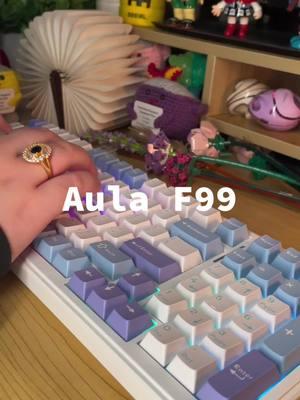 Let’s give the new Aula F99 a sound test🥹@aula.gear  How can it sound so good!? Gasket✔️ Tri-mode connectivity✔️ Full key hot swappable✔️ Reaper switches✔️ Creamy✔️ Num pad✔️ HOME key✔️ My favorite✔️ #mechanicalkeyboard #TikTokShop #tiktokshopfinds #tiktokmademebuyit #tiktokshoploveatfirstfind #spotlightfinds #fyp #foryourepage #foryourpages #desksetup #desktop #deskaesthetic #keeb #keebtok #keyboard #keyboards #keyboardasmr #asmr #asmrtok #typing #typingasmr #typingaesthetic #keyboardaesthetic 