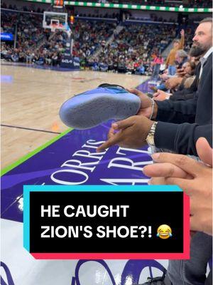 Bro was just casually holding Zion's shoe on the sideline 😅 (via @Rod)  #sneakers #sneakerheads #sneakertok #sneakertiktok #sneakerheadsbelike #sneakermeetup #jordan #jordans #nike #nikebasketball #hoopshoes #basketballshoes #nbakicks #zion #zionwilliamson #zionwilliamsonedit #NBA #nbabasketball 