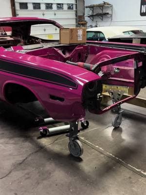 Actual Factory Pink 1970 Dodge challenger #noelsmusclecarrestoration #noelautomotive #mopar #pantherpink @❤️🤍💙 