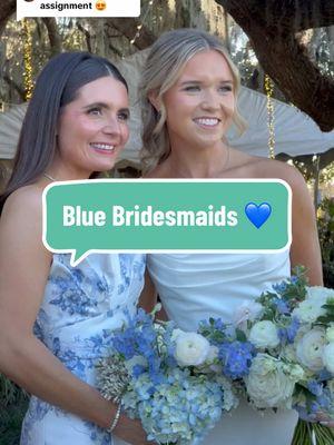 Replying to @Lo 😾 Yes they did! We love how each dress is so different 💙 #bridesmaids #bridesmaidsdresses #weddding #weddingtok 