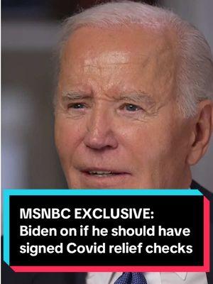 EXCLUSIVE: During his final Oval Office interview as president with Lawrence O'Donnell, President Biden discusses the Covid relief checks issued during Trump's administration and whether he considered signing them. #biden #president #covid #checks 