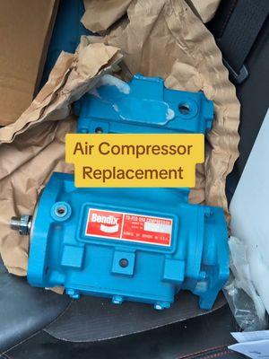 2001 International DT466e Engine, Bendix Air Compressor Replacement Step By Step. #DIY #replacement #repair #buslife #reality #aircompressor #truck #schoolbus 