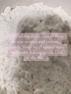 Three cups of flour? Honey, that's amateur hour.  This electric sifter does the heavy lifting (so I don't have to 😉). Link in bio to upgrade your baking game. #BakingHacks #teaonshalundybakedit #teaonshalundy #pinktreats0225 #amazonmusthaves #bakingaddition #amazongadgets #amazonkitchenfinds #abakerslife #ElectricSifter #KitchenMustHaves