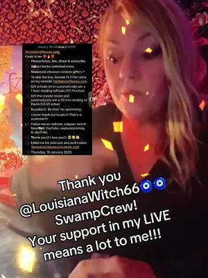 LouisianaWitch66🧿🧿SwampCrew, thank you for the incredible support in my LIVE! I will keep creating better LIVE content!@LouisianaWitch66🧿🧿SwampCrew #livegift #yourconcert #animalband #train 