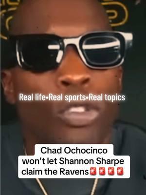 Chad Ochocinco says Shannon Sharpe isn’t a Raven. 🐦‍⬛ #shannonsharpe #ravens #nfl #nflfootball #baltimore #broncos 