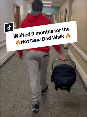 The ✨Hot New Dad Walk ✨ did not dissapoint. 🥵😍🔥  #hotdadwalk #hotdadwalkoutthehospital #babyboy 