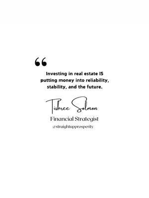 Investing in real estate is one of the smartest moves for a secure financial future! Here’s why: Wealth building: Real estate often appreciates over time, providing a solid asset that grows with inflation. Passive income: Rental properties create a steady income stream, boosting your financial stability. Tax benefits: Real estate investors can take advantage of various tax deductions, maximizing their returns. Diversification: Real estate adds diversity to your investment portfolio, reducing overall risk. Control and influence: Unlike stocks, you have a direct influence on your investment’s success through property management and enhancements. Start investing today for a brighter tomorrow!💰#straightupprosperity #invest #investing #realestate #financialfuture #wealth #wealthbuilding #passiveincome #taxbenefits #phoenixrealestate #arizonarealestate #scottsdalerealestate #phoenixhomes #scottsdalehomes #arizonahomes