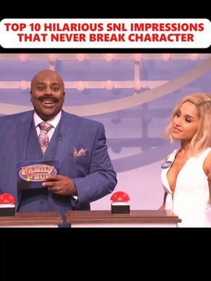 Part 2 - Top 10 Hilarious SNL Impressions That NEVER Break Character #snl #snlfunny #snlsketch #arianagrande #kenanthompson #steveharvey #katemckinnon #familyfeud #sketchcomedy #funnytiktok