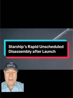 He’s right… it’s not supposed to happen this way. Shortly after booster separation the Starship vehicle had what SpaceX calls a Rapid Unscheduled Disassembly or RUD, with people in the Turks and Curicaos and an Delta Airlines passenger recording the spectacular reentry of Starship’s parts and pieces. #aviation #avgeek #pilot #pilotlife #aircrew #starship #spacex #airport #takeoff #landing #fire #flying #flight #fly #sky #space #photo #photography #video #videoviral 