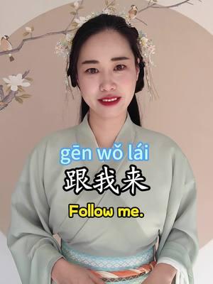 How to say follow me in Chinese.#Chinese #mandarin #cdrama #学中文 #chinesephrases #hsk #chinatravel #chinesestudy #中文 