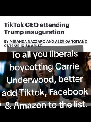 Bet you wont boycott Tiktok, Amazon or Facebook! Hahahaha #Inauguration #2025 #boycott #phonies #suckitup #tiktok 