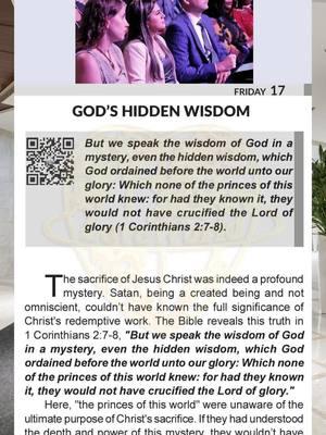 Thanks be unto God that we know and understand the wisdom and mysteries of God; they’re not hidden to us. Christ, the Bible says, has been made unto us wisdom from God (1 Corinthians 1:30), and we have the mind of Christ (1 Corinthians 2:16). #Rhapsodyofrealities #RhapsodyJan17