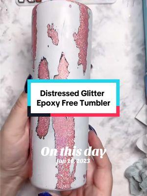 #onthisday Using Crystalac CraftNique products to distress a glittered tumbler @CraftNique #kpcreates #tumblertutorial #epoxyfreetumblers #epoxyfreetutorial #tumblermakers #glittertumblers 