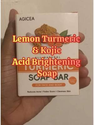 AGICEA Lemon Turmeric & Kojic Acid Brightening Soap 💛❤️💙 #AGICEA #Turmeric #Lemon #KojicAcid #Brightning #soap 