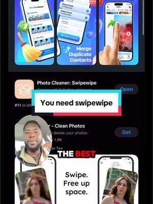 This is the best app for cleaning out your gallery! Download today ⬆️ #swipewipe #photos #cleaningoutdrafts #appstore #freespaceonyourphone #ugccreator #ugc 