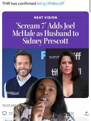 #greenscreen New casting announcement for Scream 7 as Joel McHale joins the franchise and Jasmin Savoy Brown returns. #scream7 #joelmchale #jasminsavoybrown #mindymeeksmartin #markevans #markkincaid #scream #aspoonfulofchae #foryoupage 