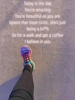 Today is the day #findingthesparkle #yourjourney #beautifulsoul #badass #anxietycheck #rainbowshoes #morningvibes #routine #itsallok #todayistheday 