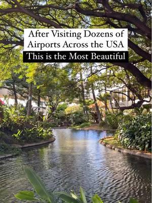 Is this an airport or a tropical retreat? 🌴✈️ After visiting dozens of airports across the USA, the HNL airport in Honolulu, Hawaii is easily the most beautiful and peaceful airport I’ve been to. With stunning gardens, open-air breezeways, a koi pond and people laying on the grass reading books, you’ll forget you’re at what’s typically the most stressful place. Pro tip: Give yourself extra time to soak it all in before your flight—you might even forget you're at an airport. Oh, and don’t forget the mai tais and shave ice in the Delta lounge! 🍹🍧 Have you ever been to an airport this gorgeous? What’s your favorite airport?  #honoluluairport #hawaiiadventures #tropicaltravel #vacationvibes #expeditionkristen 