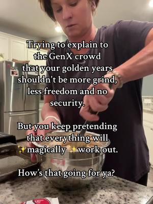 But here we are working harder than ever, stuck in the paycheck-to-paycheck cycle, and wondering how we'll ever break free. Let me ask you this: is that what you pictured for your future? I've been there. I use to scroll past videos like this too, thinking, maybe one day.  But "one day" doesn't come unless you make it happen. Last year, when I found out that the company I worked for was being sold, I stopped scrolling and started taking action.  Thank goodness I did!!  It's not magic-it takes work and believing that you're worth it. Head over to my profile so you can start learning about a business model that will allow you to live more of your life without having to start a business from scratch  #onlineincomeopportunities #genx #creatingfinancialindependence #retirementincome #empoweredgenxers 