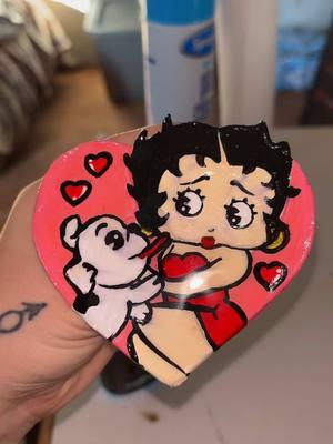 She’s cute ❤️ #fyp #bettyboop #character #magent #airdryclay #foryoupage #fy #art #paint 