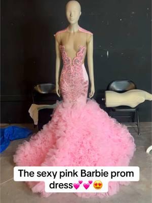 Barbie themed prom dress!! Contact 334-338-1216! 💕💕I’m ready to make your dream prom dress! #atlanta #foryoupage #fashion #prom #prompage #custompromdress #prom2025 #prom2k25 #black #blackgirlprom #fyp #viral #pink #snow 