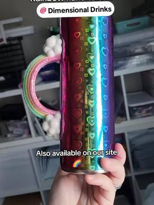 #rainbowtumbler #rainbow #3dtumbler #tumblerhandle 