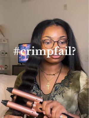 what do we think? lol my first time attempting to do crimps.. could’ve been better! lmk if you want hair details 💖  #crimpedhair #crimpingiron #crimpedhairtutorial #kinkystraightclipins #seamlessclipins #idnhair #blackgirlhairstyles #hairtutorial #type4hair #curlyhair #winterhairstyle #straightnaturals #kinkybundles #rellzrellz 