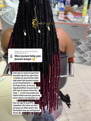 Réponse à @Nayoucoiffure 2 mw pap antre nan di betiz avè yo men si yo kitem bliye kem c yn sage 😇 yap jwenn moun grandans pa konn pè moun 🙅🏾‍♀️#lundyhairstyle #haïtiantiktok🇭🇹💯🇭🇹🇭🇹💎 #formationprofessionnelle #delmas83nandoeaglesmarketla #tiktok @plaidoirie3.0 