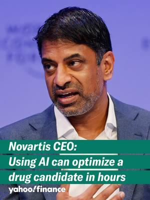 Novartis CEO Vas Narasimhan: Using AI can optimize a drug candidate in hours; however, "AI is constrained by what we know." This clip is from Yahoo Finance's 'Opening Bid' podcast with host @briansozzi #yahoofinance #NVS #yahoofinancepodcast #yahoofinanceopeningbid #podcast #podcastclips #ai #aitok #novartis #drugoptimization