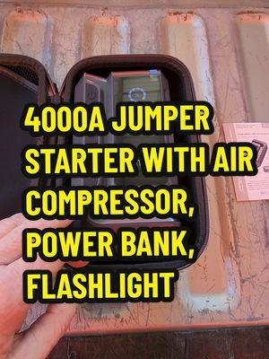 SCATACH Q16 4000A 4 IN 1 JUMP STARTER WITH AIR COMPRESSOR, FLASHLIGHT, POWER BANK, UP TO 150 PSI, 10L GAS AND 8L DIESEL. #jumpstarter #jumpoff #boost #boosterpack #batterybooster #batteryjumper #flashlight #fy  #aircompressor #rechargeable #airpump #portableairpump #fyp #viral #tiktok #fypage #fypシ゚viral #scatach #deal #sell  #scatachbatteryjumper #deals #ttslevelup #mademyyear #savings #ttsdelightnow #sale  #giftguide #spotlightfinds #treasurefinds #TikTokShop #tiktokshopnewyearnewaura #tiktokshoplastchance #sales #tiktokshoploveatfirstfind #tiktokshopcreatorpicks #look #TikTokShop #tiktokshopping #trending2024 #viralvideos #onsale #flashsale #giftideas #giftidea #tiktokshopfinds #tiktokmademebuyit #foryou #foryoupage #trending #wow #tiktokmademedoit #getyours #today #tiktokfinds #tiktokfind #tiktokviral #tiktokviralvideo #tiktokviraltrending #ttsacl #seasonalgems 