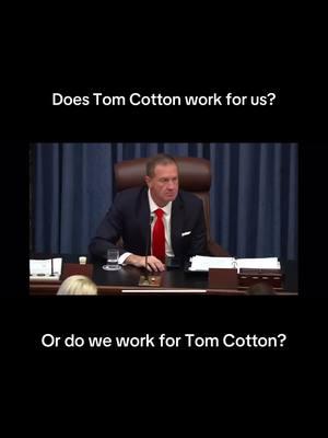 Bold Strategy Cotton, let’s see if it pays off for you #tomcotton #tomcottonisclueless #savetiktok #boycottcotton #rednote 